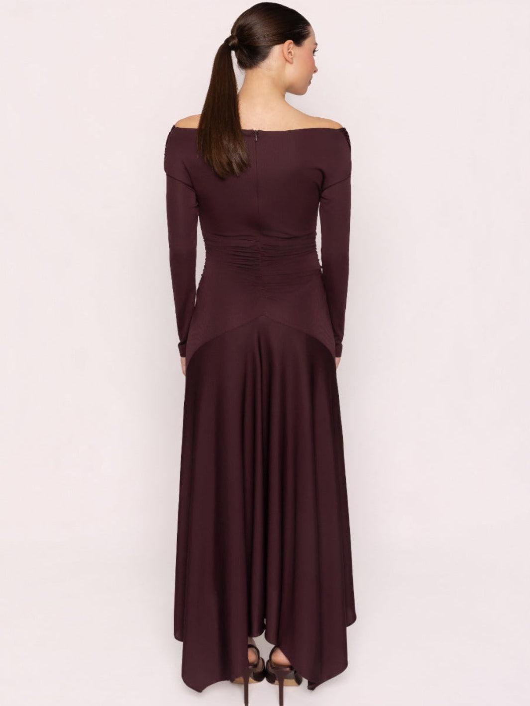 Carla Ruiz Midi Dress 53004 In Brown-Occasion Wear-Guest of the wedding-Nicola Ross
