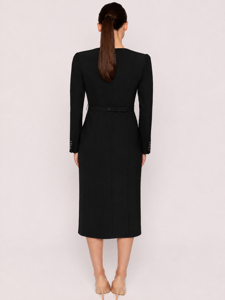 Carla Ruiz Midi Dress 53048 In Black-Occasion Wear-Guest of the wedding-Nicola Ross