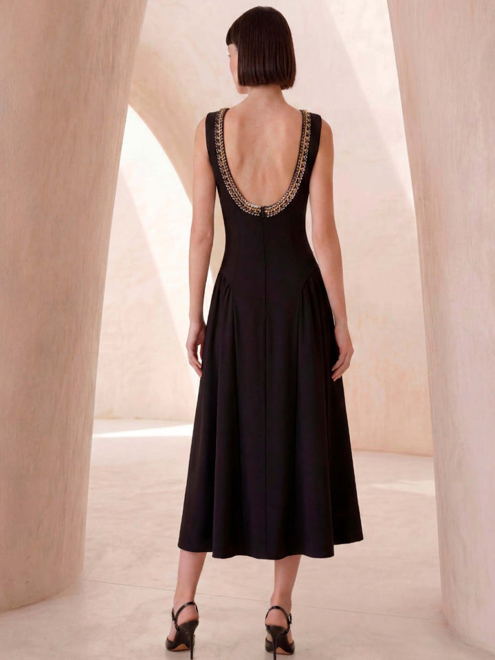 Carla Ruiz Midi Dress 53049 In Black-Occasion Wear-Guest of the wedding-Nicola Ross