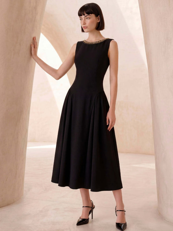 Carla Ruiz Midi Dress 53049 In Black-Occasion Wear-Guest of the wedding-Nicola Ross