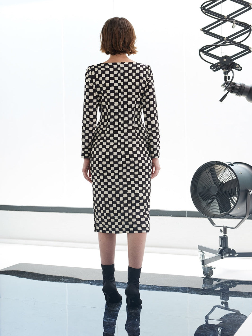 Carla Ruiz Midi Dress In Black Polka Dot - 50057-Occasion Wear-Guest of the wedding-Nicola Ross
