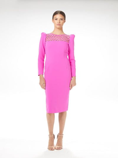Carla Ruiz Midi Dress In Pink - 50020-Occasion Wear-Guest of the wedding-Nicola Ross