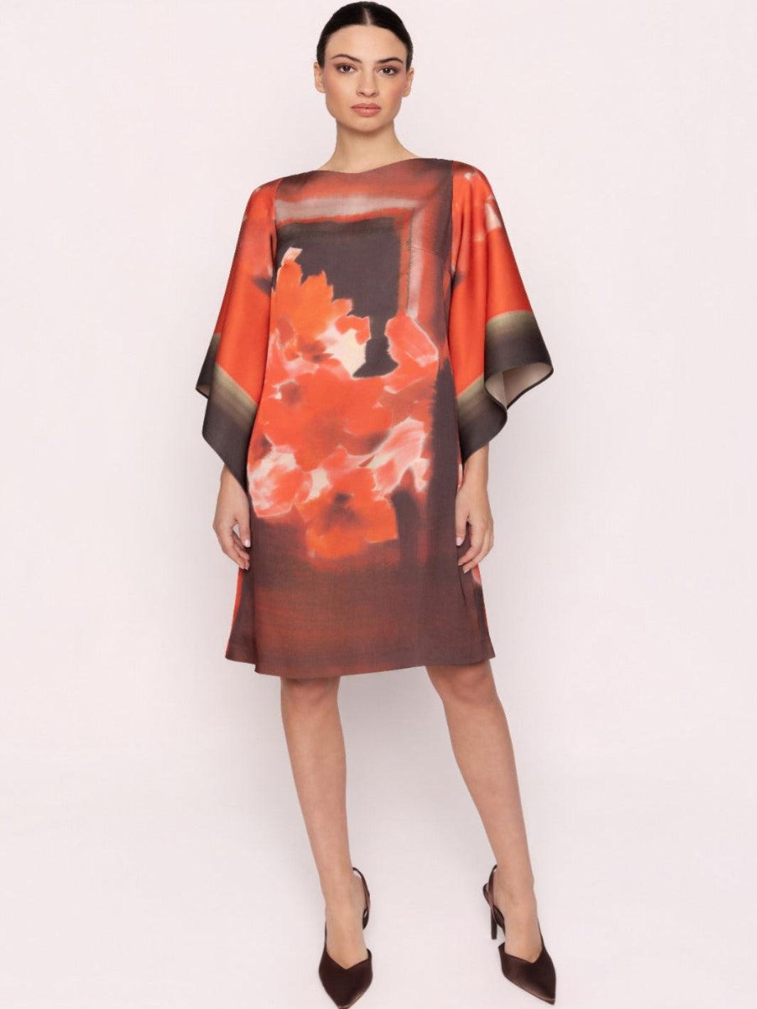 Carla Ruiz Mini Dress 53146 In Red Print-Occasion Wear-Guest of the wedding-Nicola Ross