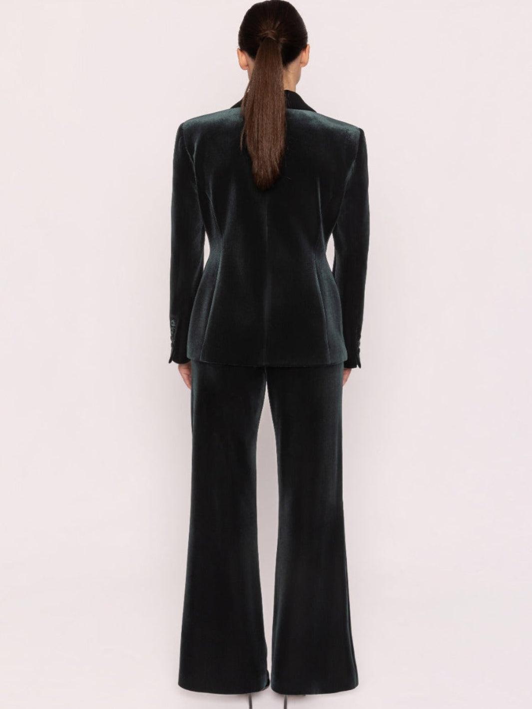 Carla Ruiz Velvet Blazer & Trousers in Emerald Green 53100-Occasion Wear-Guest of the wedding-Nicola Ross