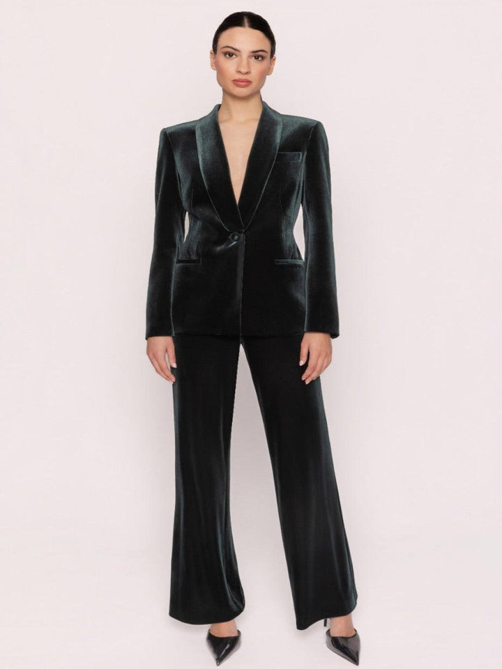 Carla Ruiz Velvet Blazer & Trousers in Emerald Green 53100-Occasion Wear-Guest of the wedding-Nicola Ross