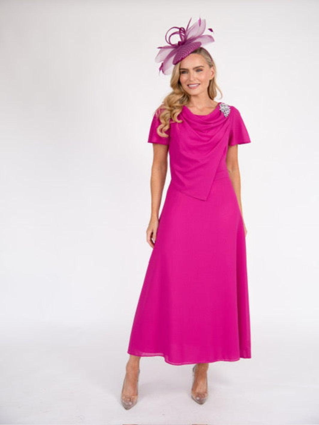 Cassandra Angela Dress In Pink C277-Mother of the bride- mother of the groom -Nicola Ross