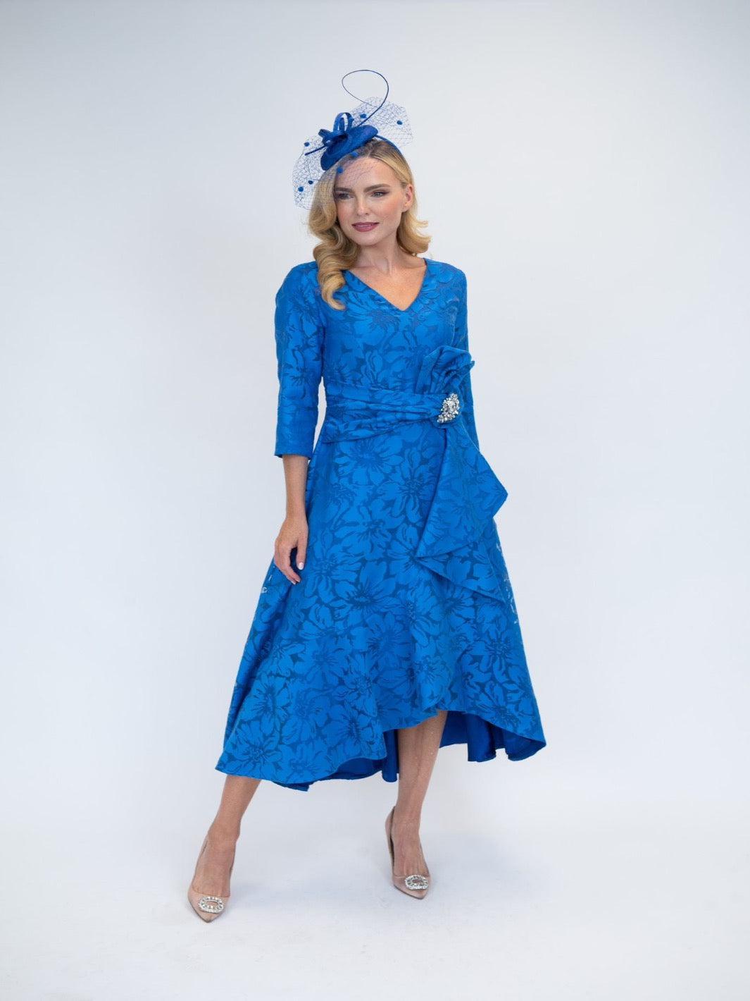 Cassandra Dress Cal In Royal Blue-Mother of the bride- mother of the groom -Nicola Ross