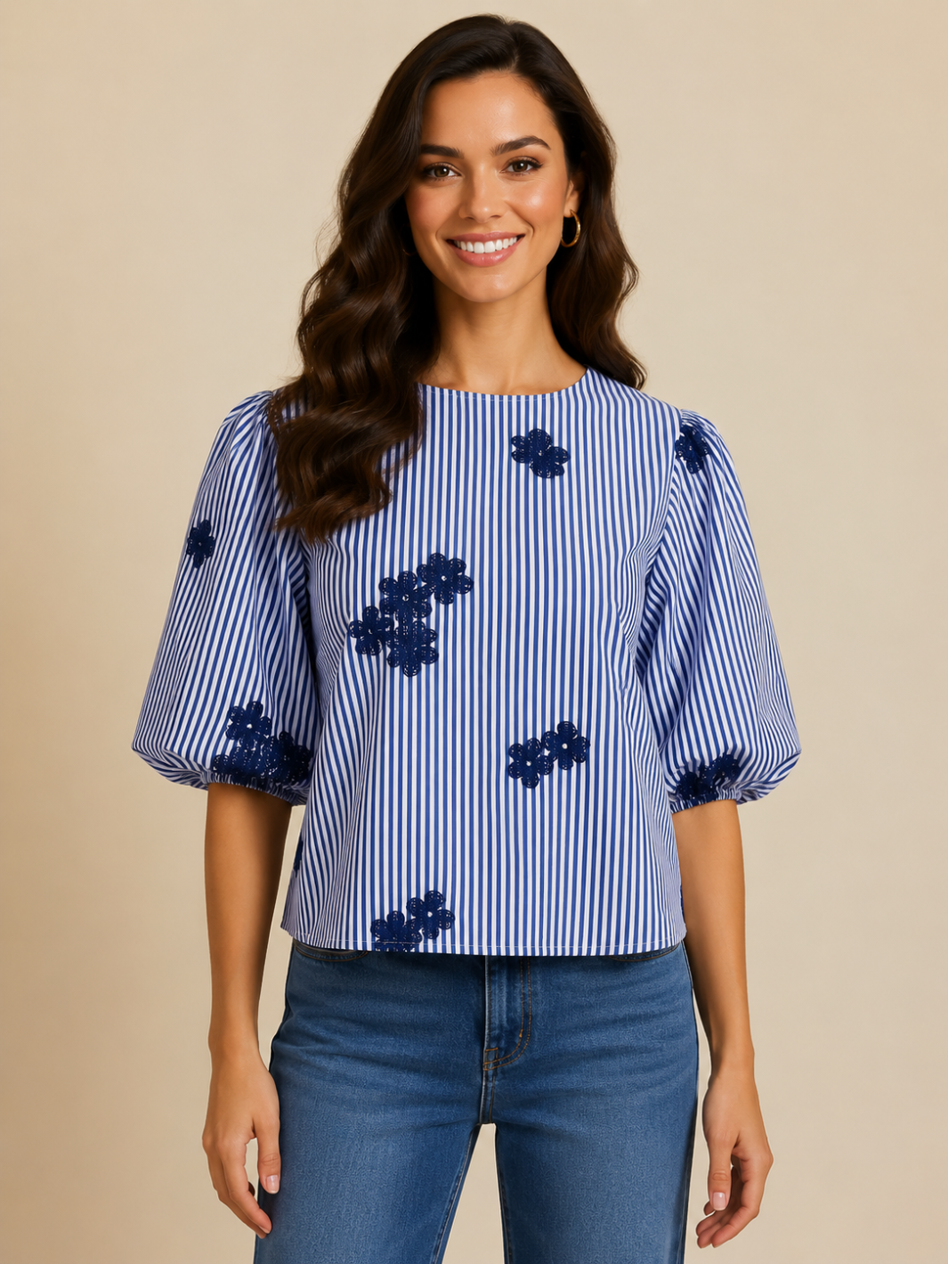 Lil Jen Reese Bow Top In Navy