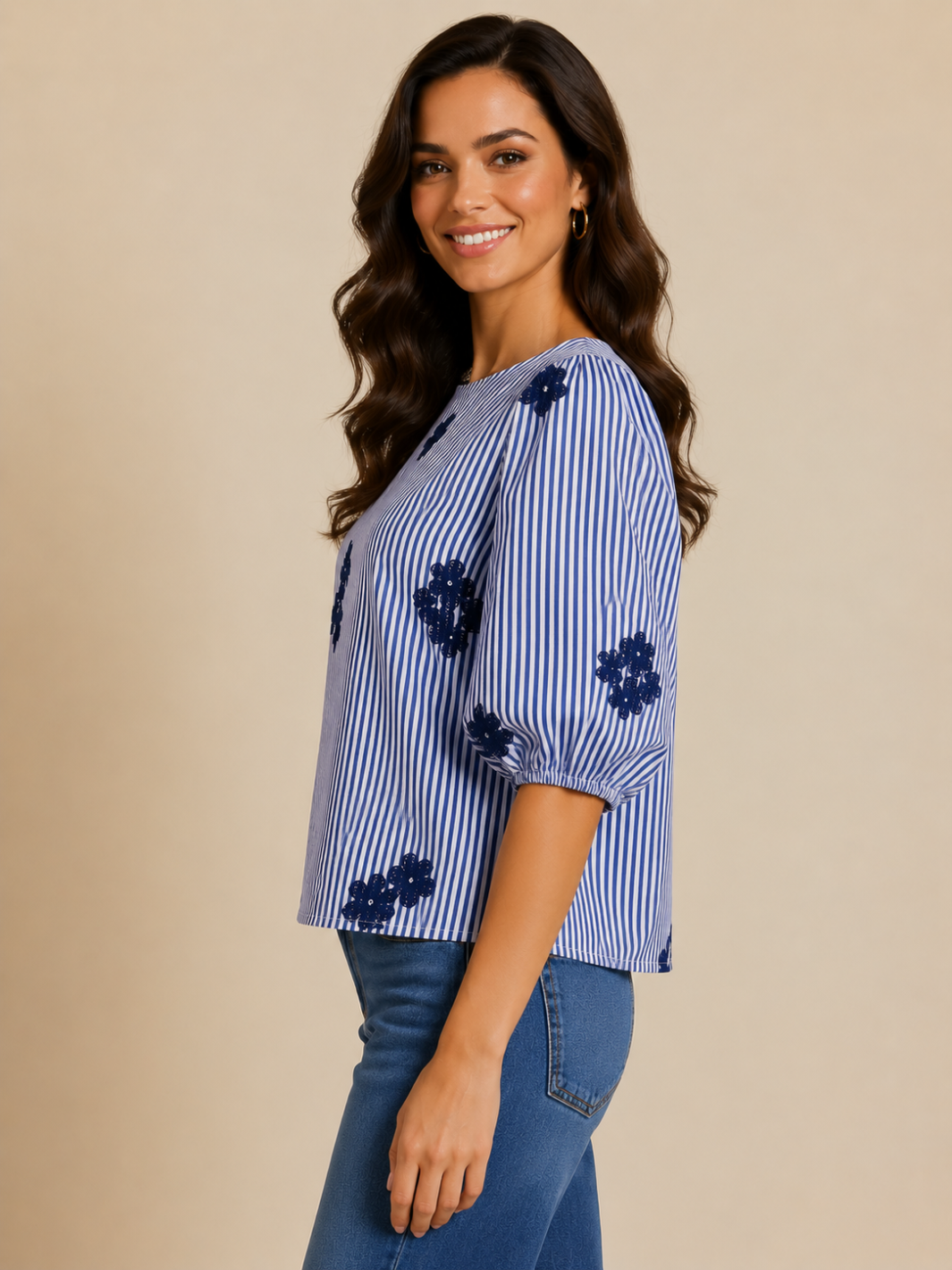 Lil Jen Reese Bow Top In Navy