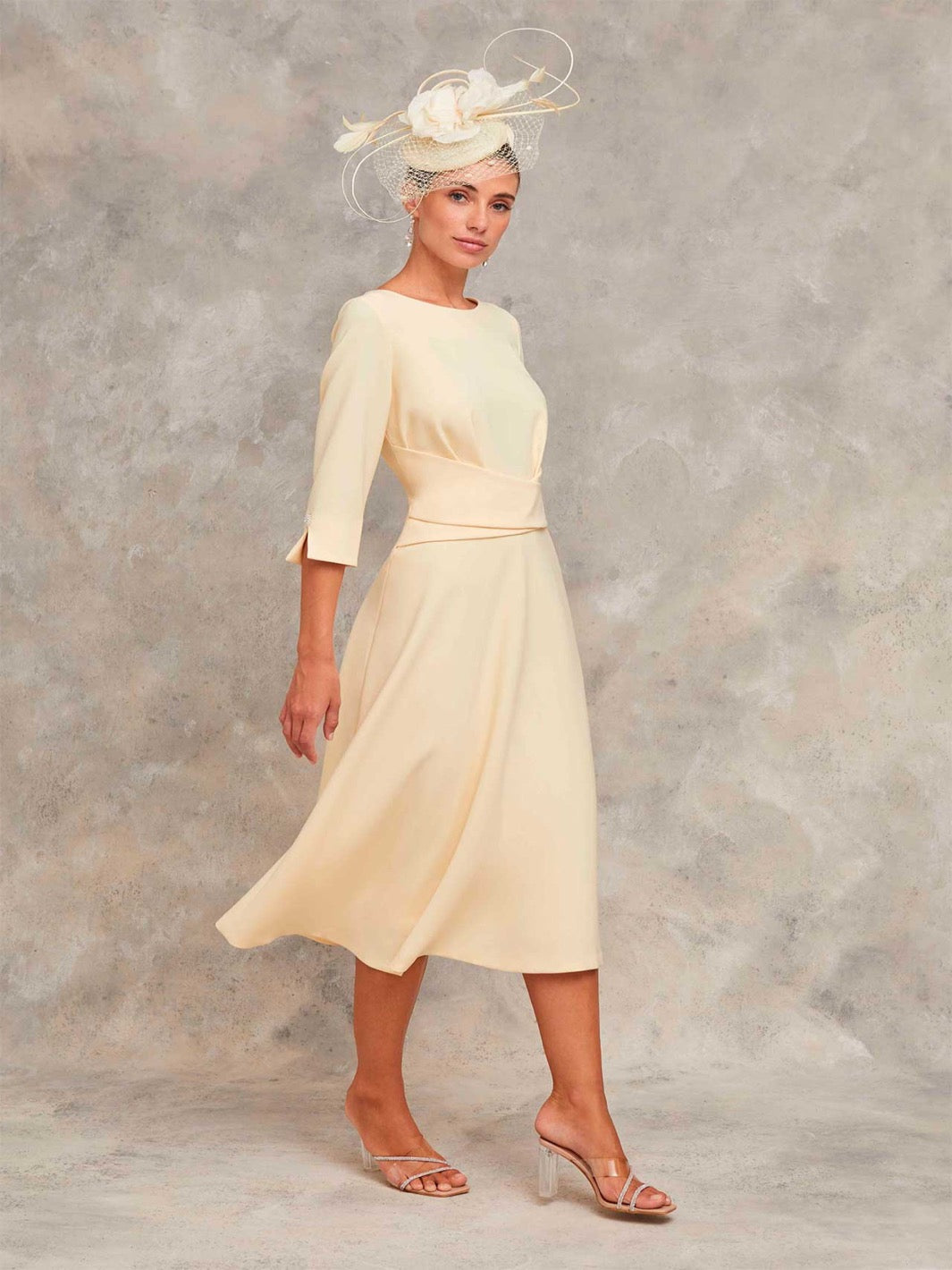 Claudia C Klee Dress In Yellow- 717-184-Occasion Wear-Guest of the wedding-Nicola Ross