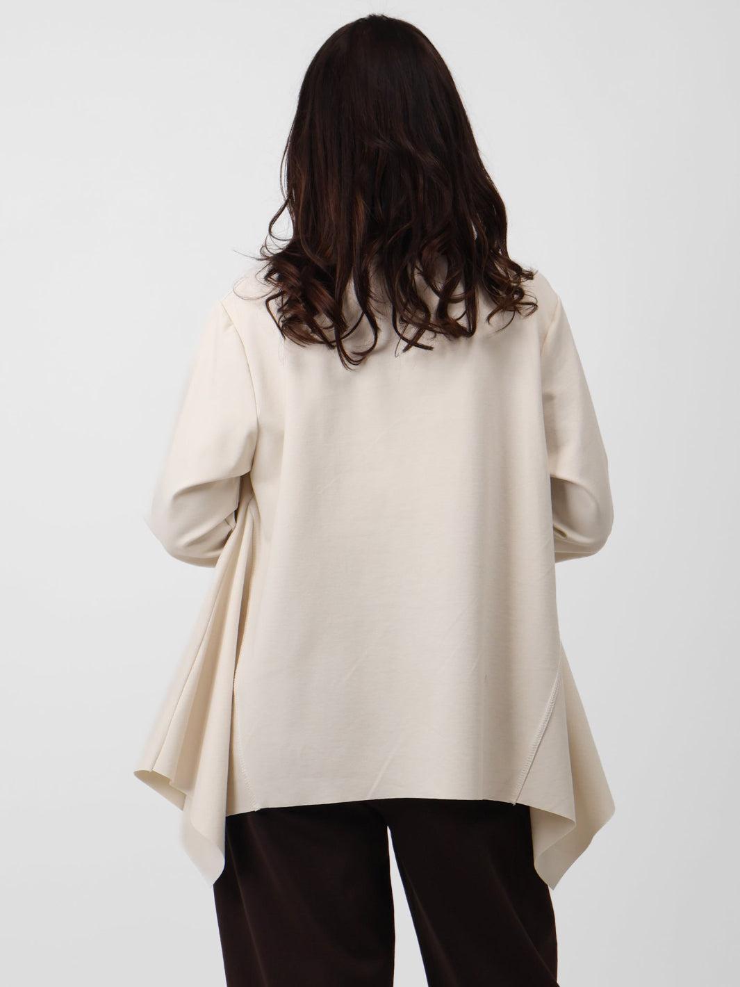 Cleo Asymmetric Top In Cream-Nicola Ross