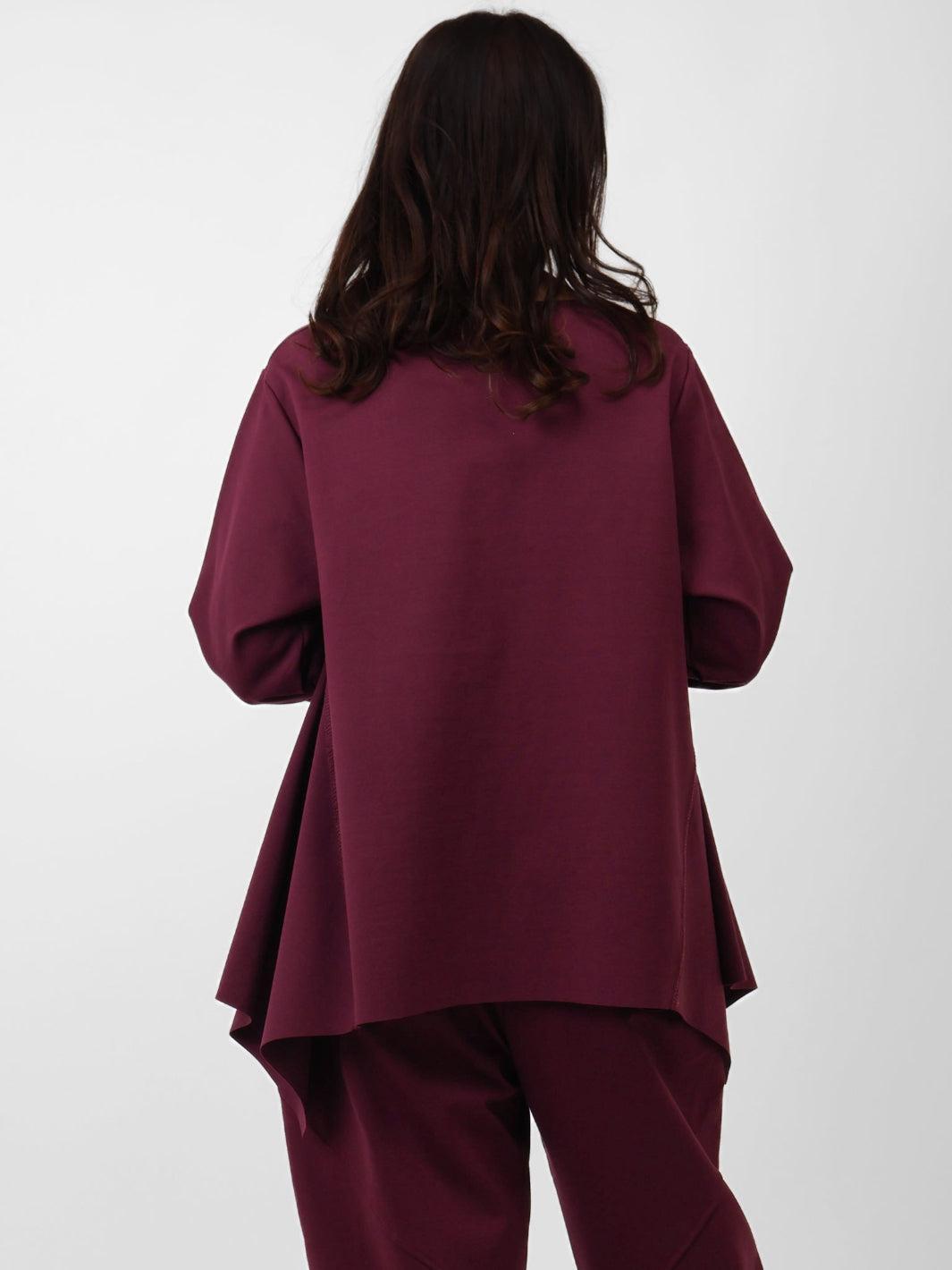 Cleo Asymmetric Top In Plum-Nicola Ross