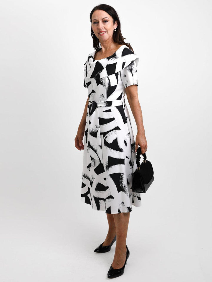 Coco Doll Gia Dress In Black/White-Mother of the bride- mother of the groom -Nicola Ross