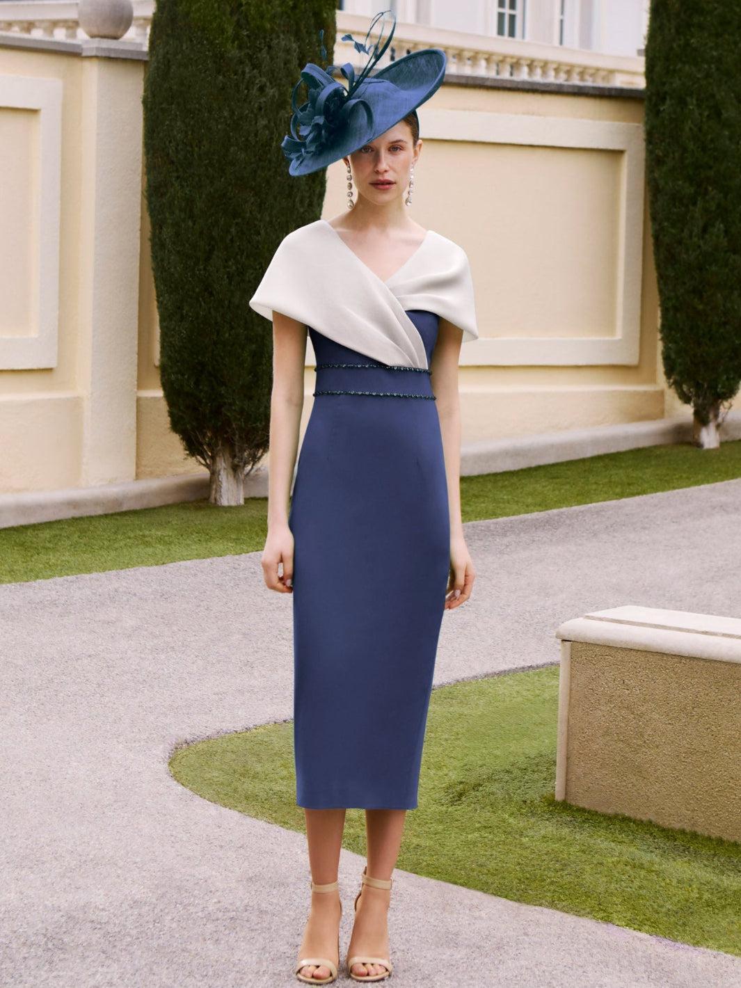 Couture Club Dress 1G2L8 In Navy/Ivory-Mother of the bride- mother of the groom -Nicola Ross