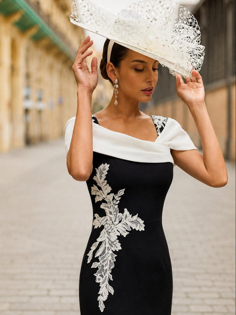 Couture Club Dress 2G214 In Black/Ivory-Mother of the bride- mother of the groom -Nicola Ross