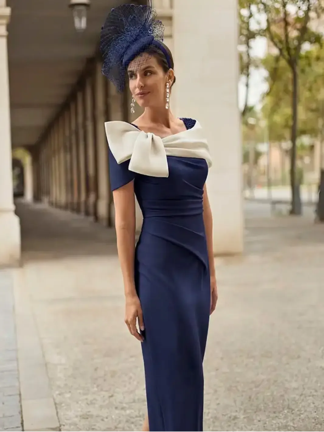 Couture Club Dress 2G215 In Navy/Ivory-Mother of the bride- mother of the groom -Nicola Ross