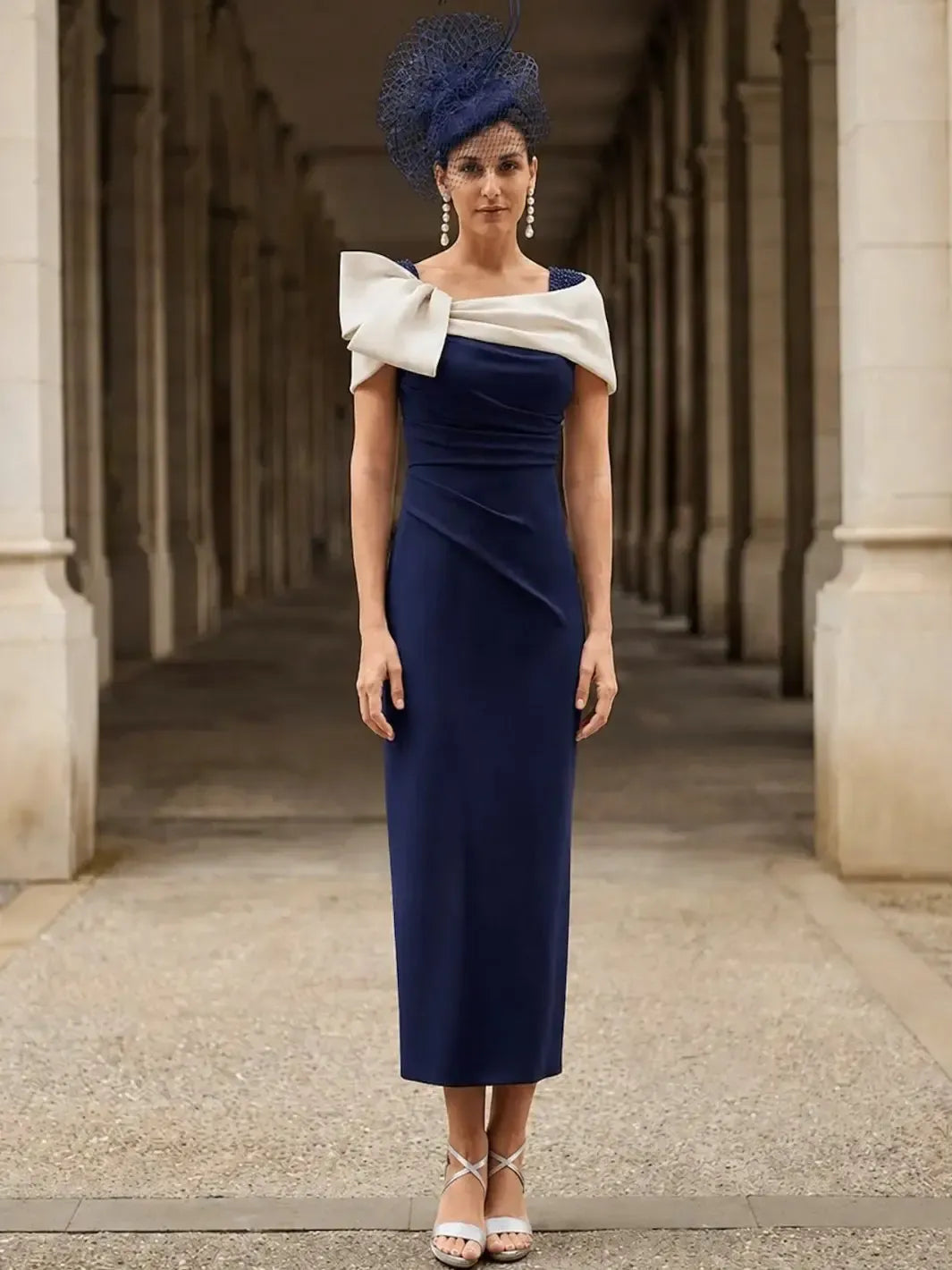 Couture Club Dress 2G215 In Navy/Ivory-Mother of the bride- mother of the groom -Nicola Ross