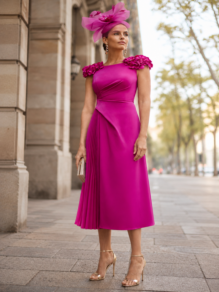 couture club dresses Dress 2G224 In Magenta – Nicola Ross Size:3XL (32-33 sleeve length) Pattern:Polka Dot 🖤 Black Tie, wedding