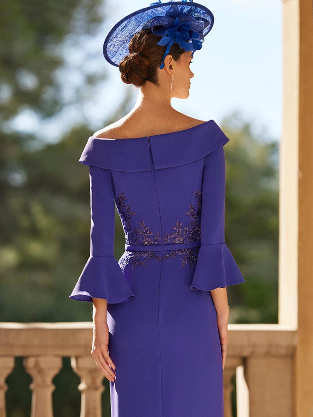 Couture Club Dress 8G159 In Violet-Mother of the bride- mother of the groom -Nicola Ross
