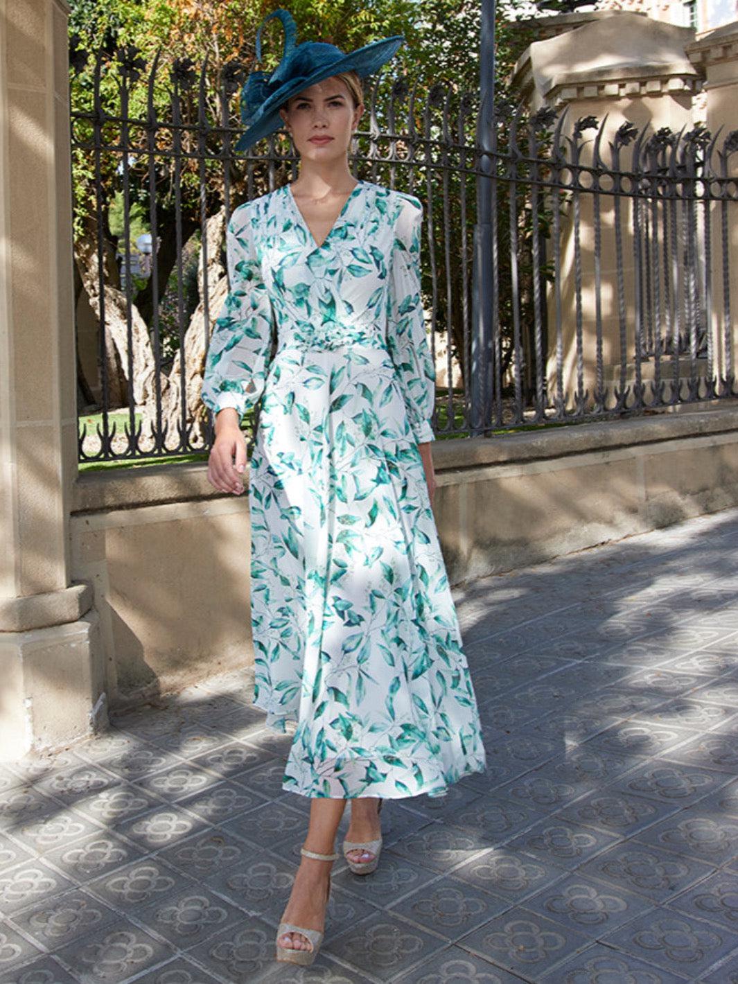 Couture Club Dress 8G193 In Alpine Green Print-Mother of the bride- mother of the groom -Nicola Ross