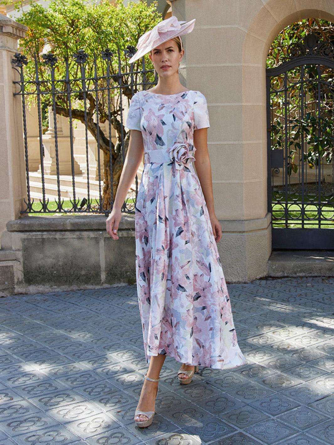 Couture Club Dress 8G1F8 In Pink Print-Mother of the bride- mother of the groom -Nicola Ross