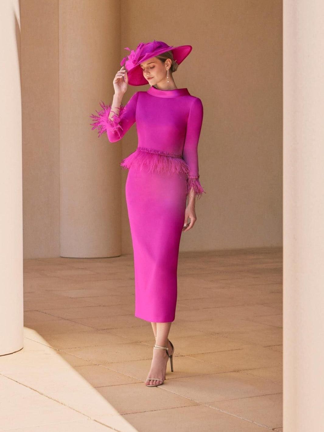 Couture Club Dress In Cerise Pink 7G271-Mother of the bride- mother of the groom -Nicola Ross