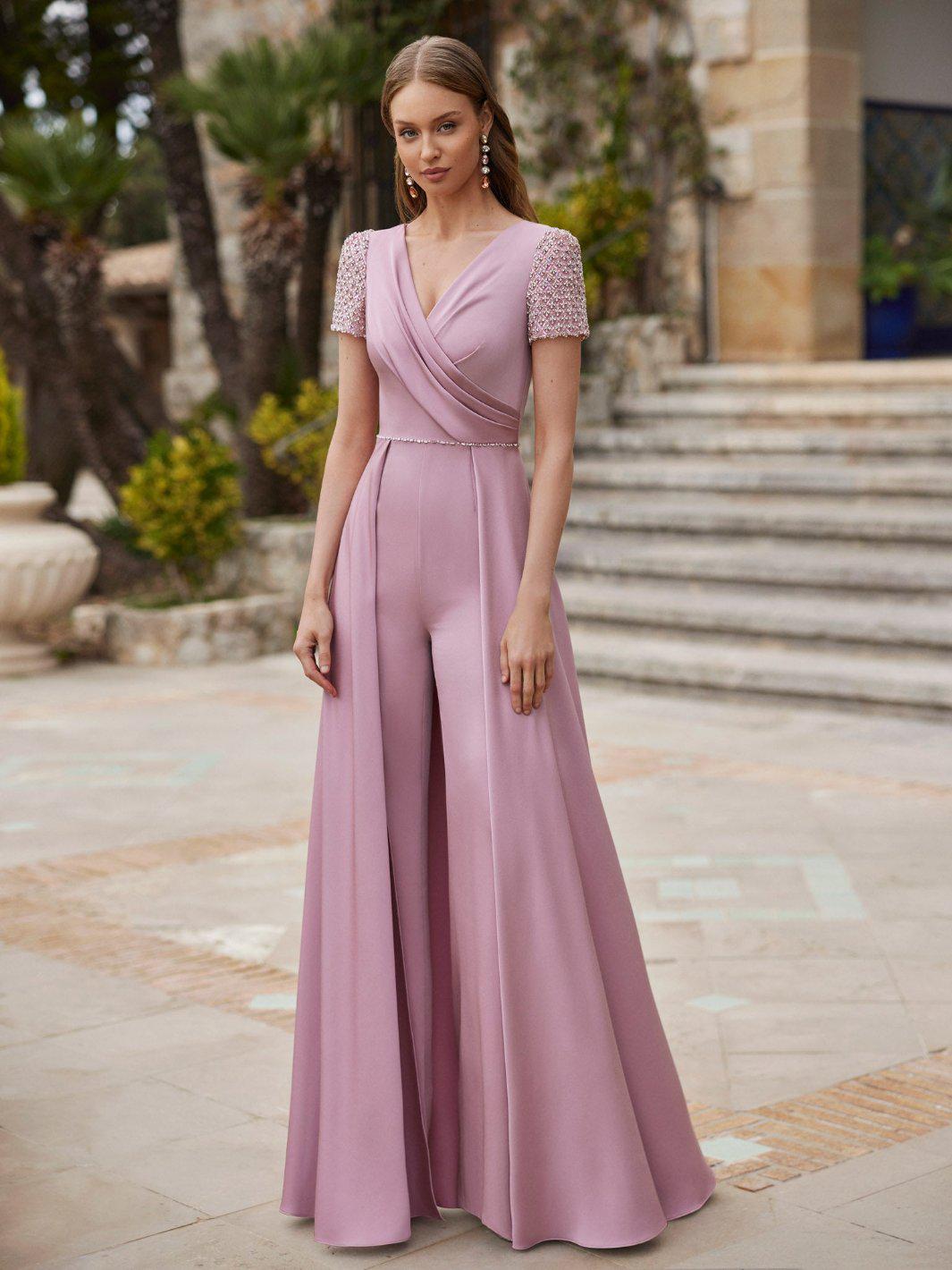 Couture Club Jumpsuit 9G168 In Blush Pink-Mother of the bride- mother of the groom -Nicola Ross