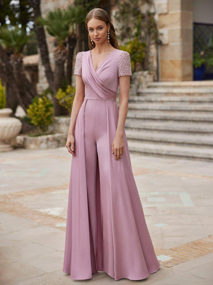 Couture Club Jumpsuit 9G168 In Blush Pink-Mother of the bride- mother of the groom -Nicola Ross