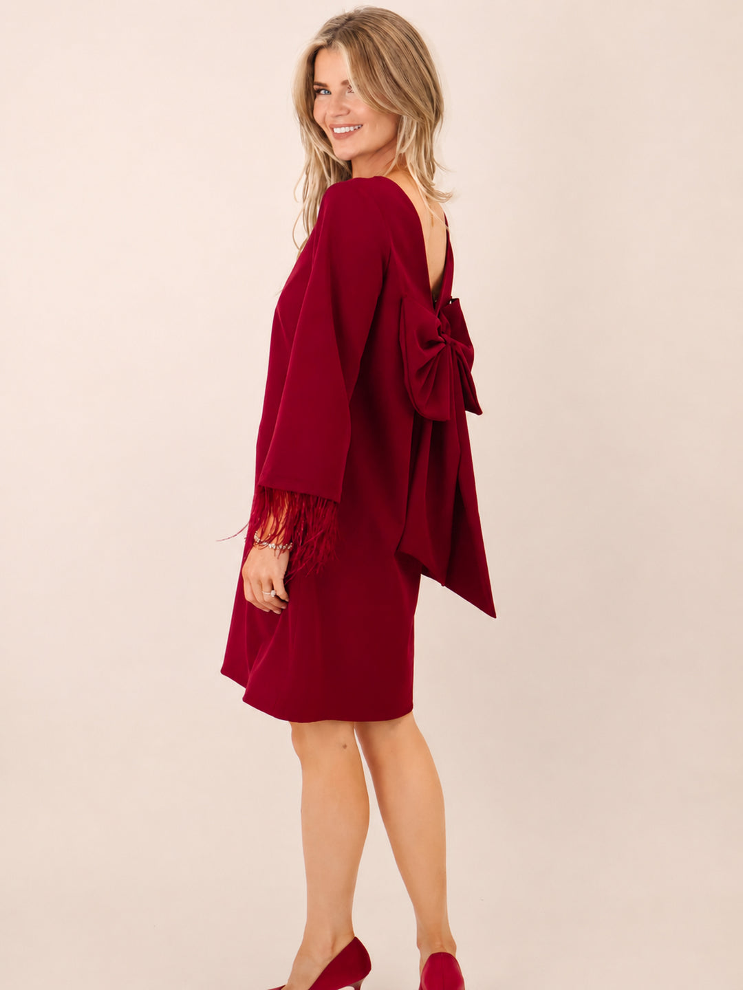 Kate & Pippa Dakota Mini Dress In Berry