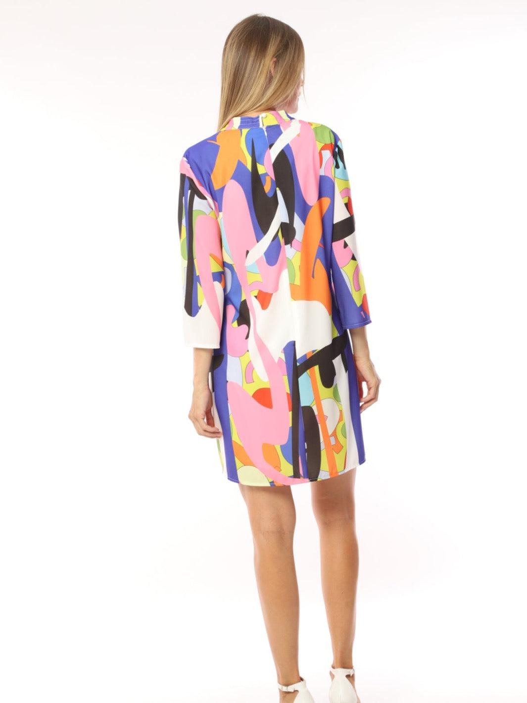 Lizabella Dress 2294-09 In Multi Print-Mother of the bride- mother of the groom -Nicola Ross