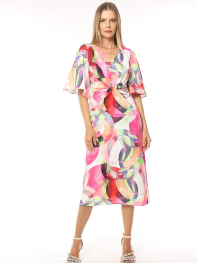 Lizabella Dress 2304-02 In Multi Print-Mother of the bride- mother of the groom -Nicola Ross