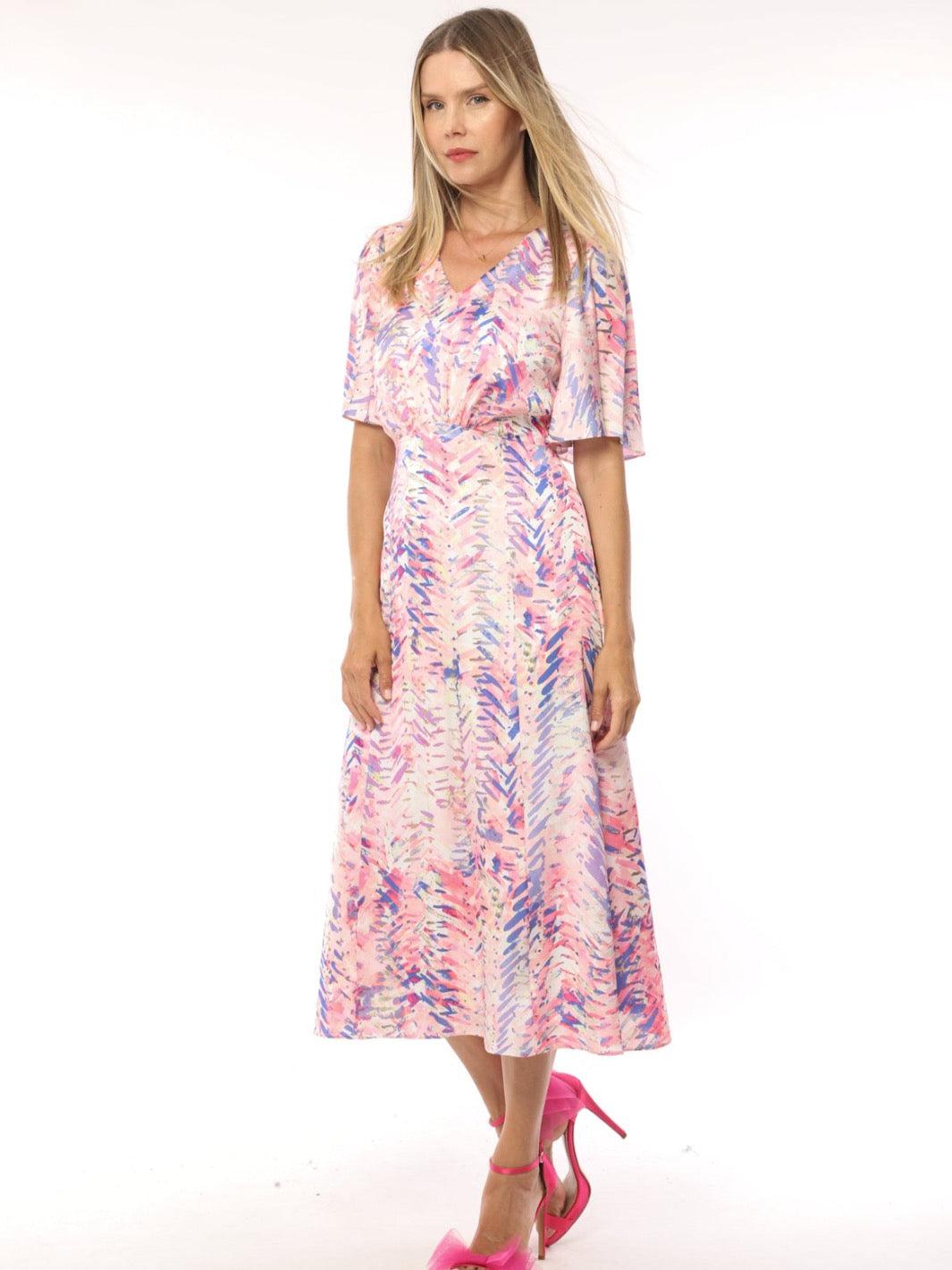 Lizabella Dress 2325-25 In Multi Print-Mother of the bride- mother of the groom -Nicola Ross