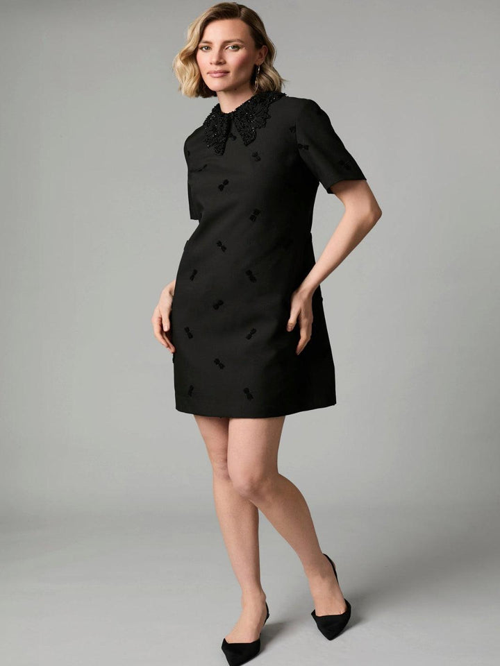 Fee G Dragonfly Mini Dress In Black 884B/146-Occasion Wear-Guest of the wedding-Nicola Ross