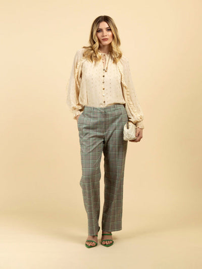 Fee G Lolla Lurex Top In Cream - 906/29/C-Occasion Wear-Guest of the wedding-Nicola Ross