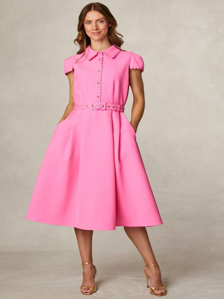 Fee G Rick Dress In Pink 865B/59-Nicola Ross