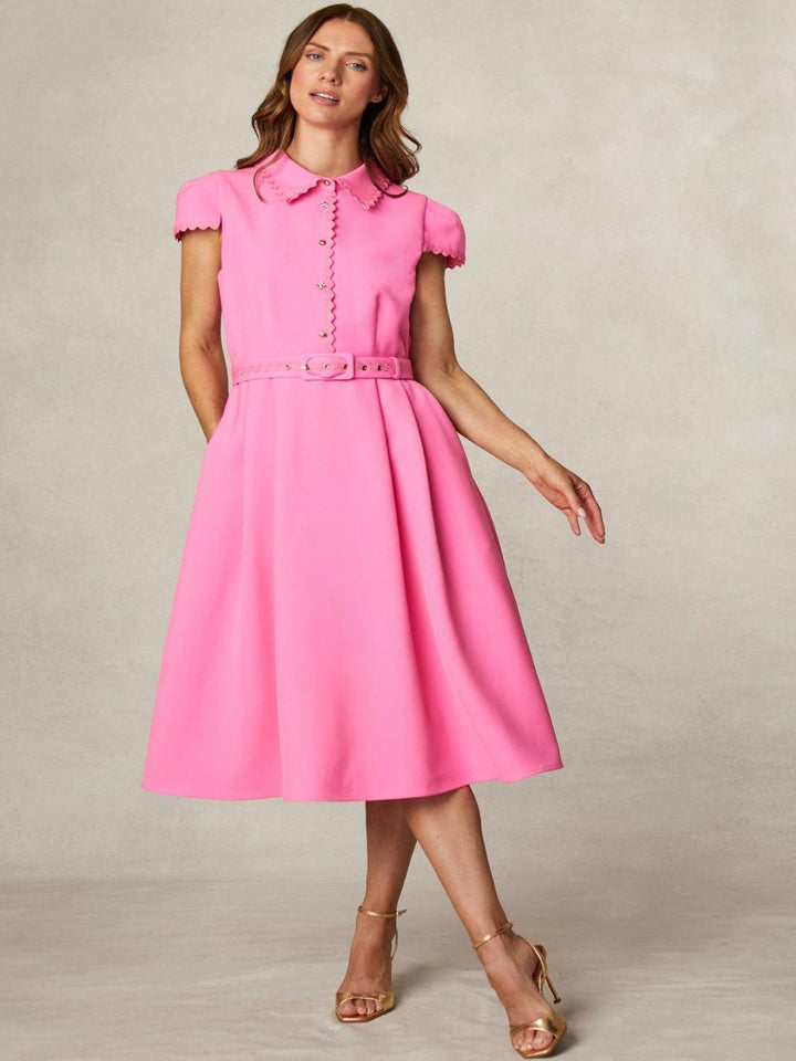 Fee G Rick Dress In Pink 865B/59-Nicola Ross