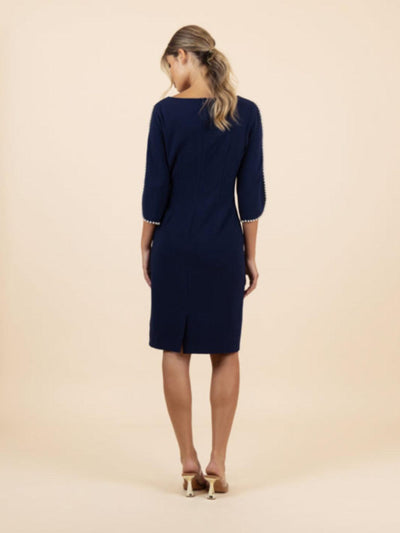 Fee G Rita Dress In Navy 810/53-Occasion Wear-Guest of the wedding-Nicola Ross