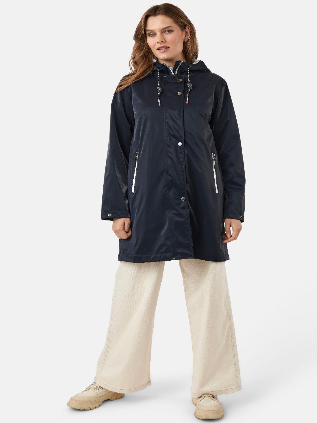 Frandsen Rain Jacket In Navy 475-69-Nicola Ross