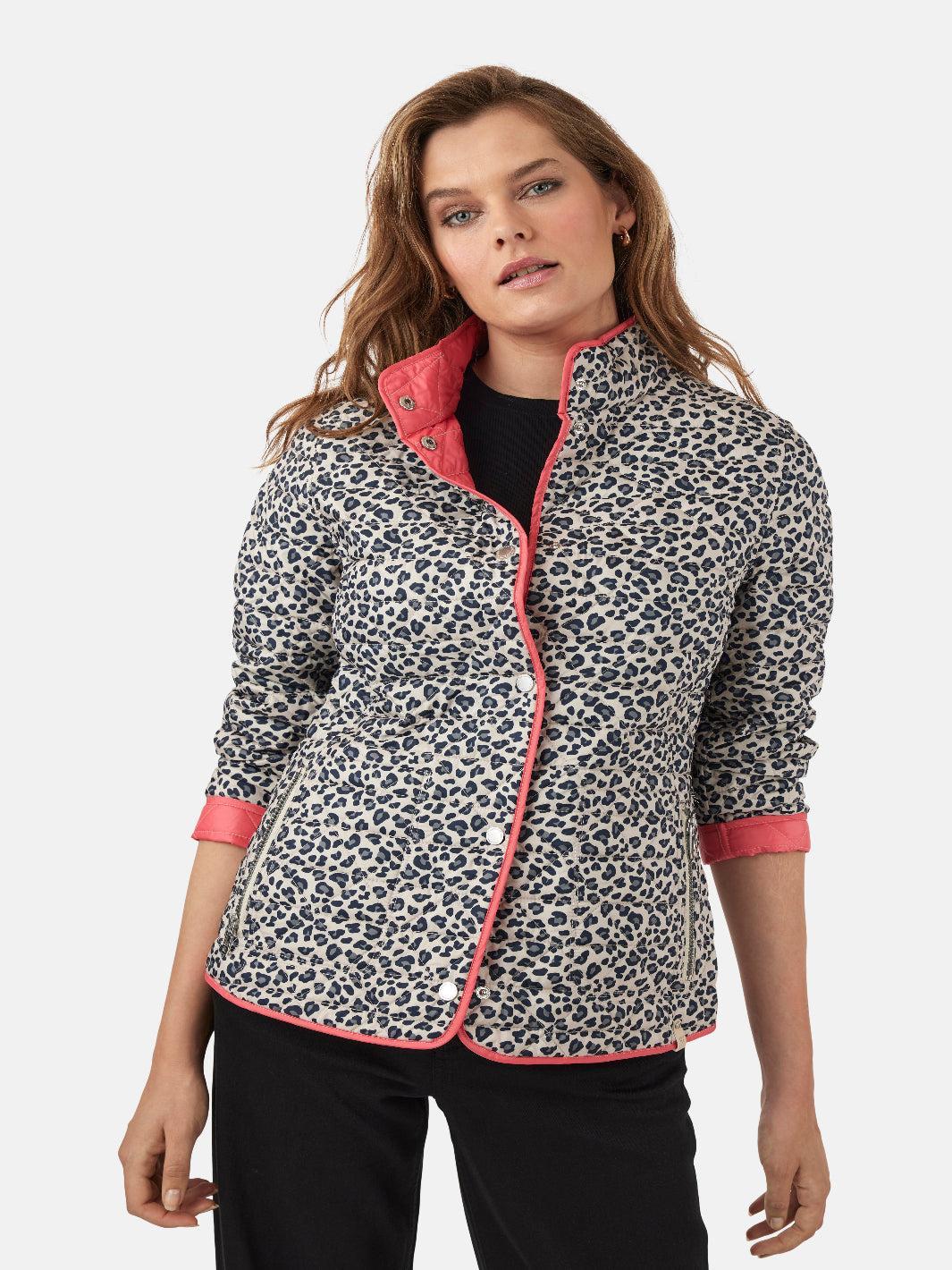 Frandsen Reversible Jacket In Pink Multi Print 430-1233-Nicola Ross