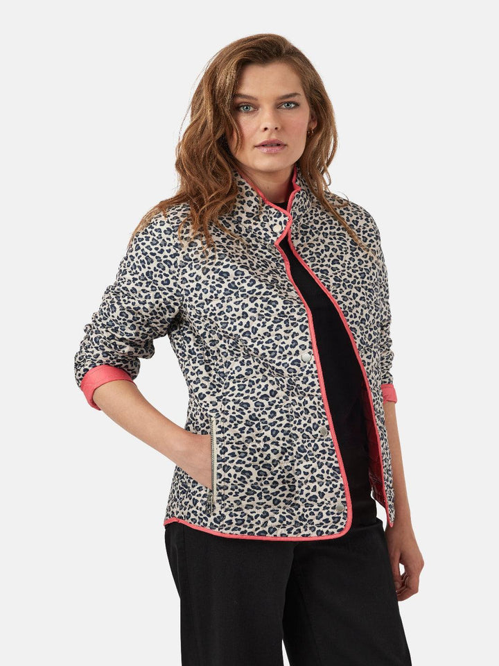 Frandsen Reversible Jacket In Pink Multi Print 430-1233-Nicola Ross