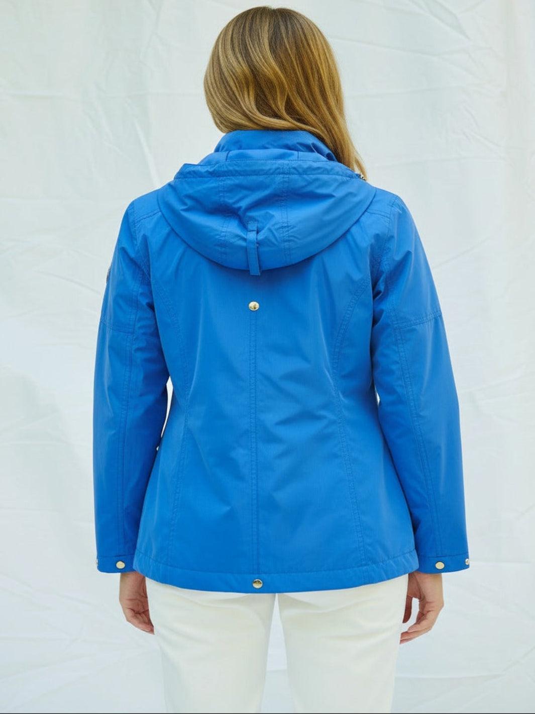 Frandsen Water Proof Rain Jacket In Blue 455-60-Nicola Ross