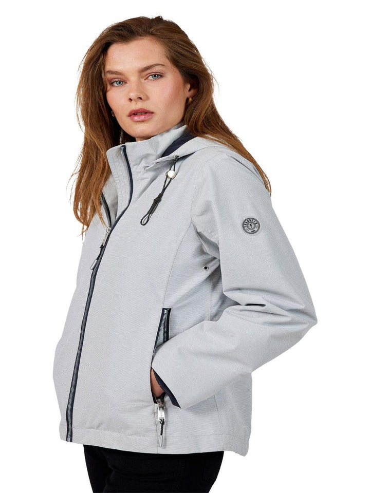 Frandsen Water Proof Rain Jacket In Grey 459-9569-Nicola Ross