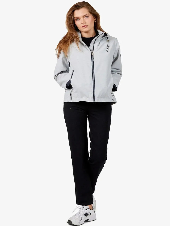 Frandsen Water Proof Rain Jacket In Grey 459-9569-Nicola Ross