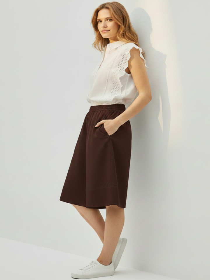 Freequent Bermuda Shorts In Coffee Bean 208186-Nicola Ross