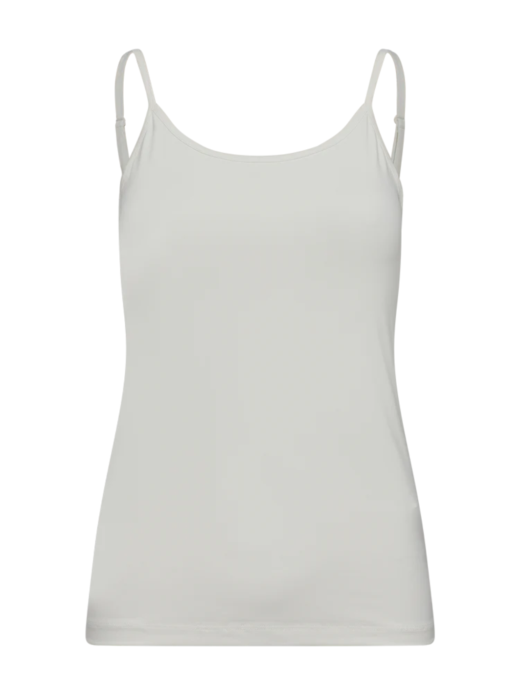 Freequent Cami Strap Top In White-Nicola Ross