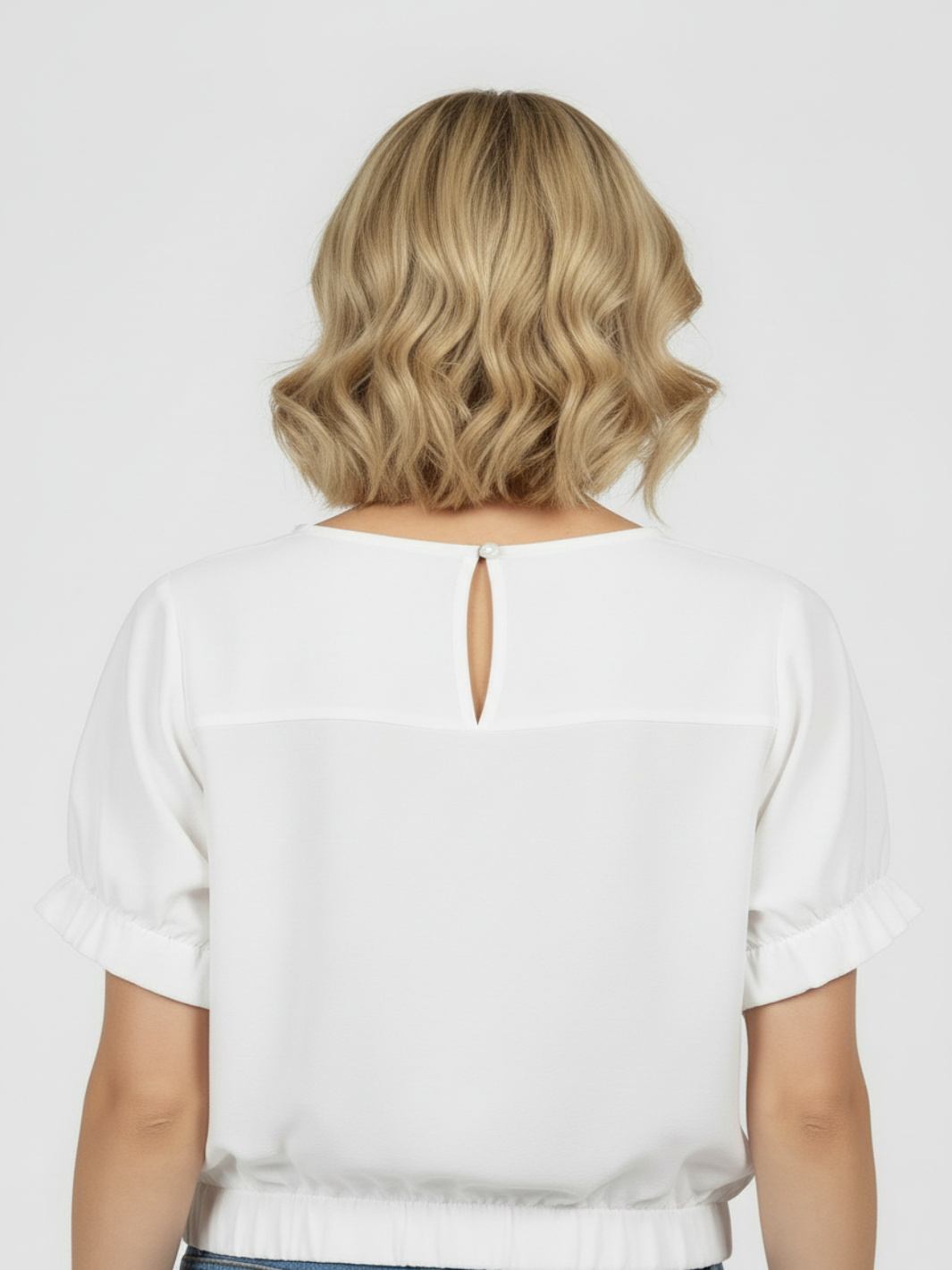 Freequent Cropped Blouse In Off White 208131-Nicola Ross