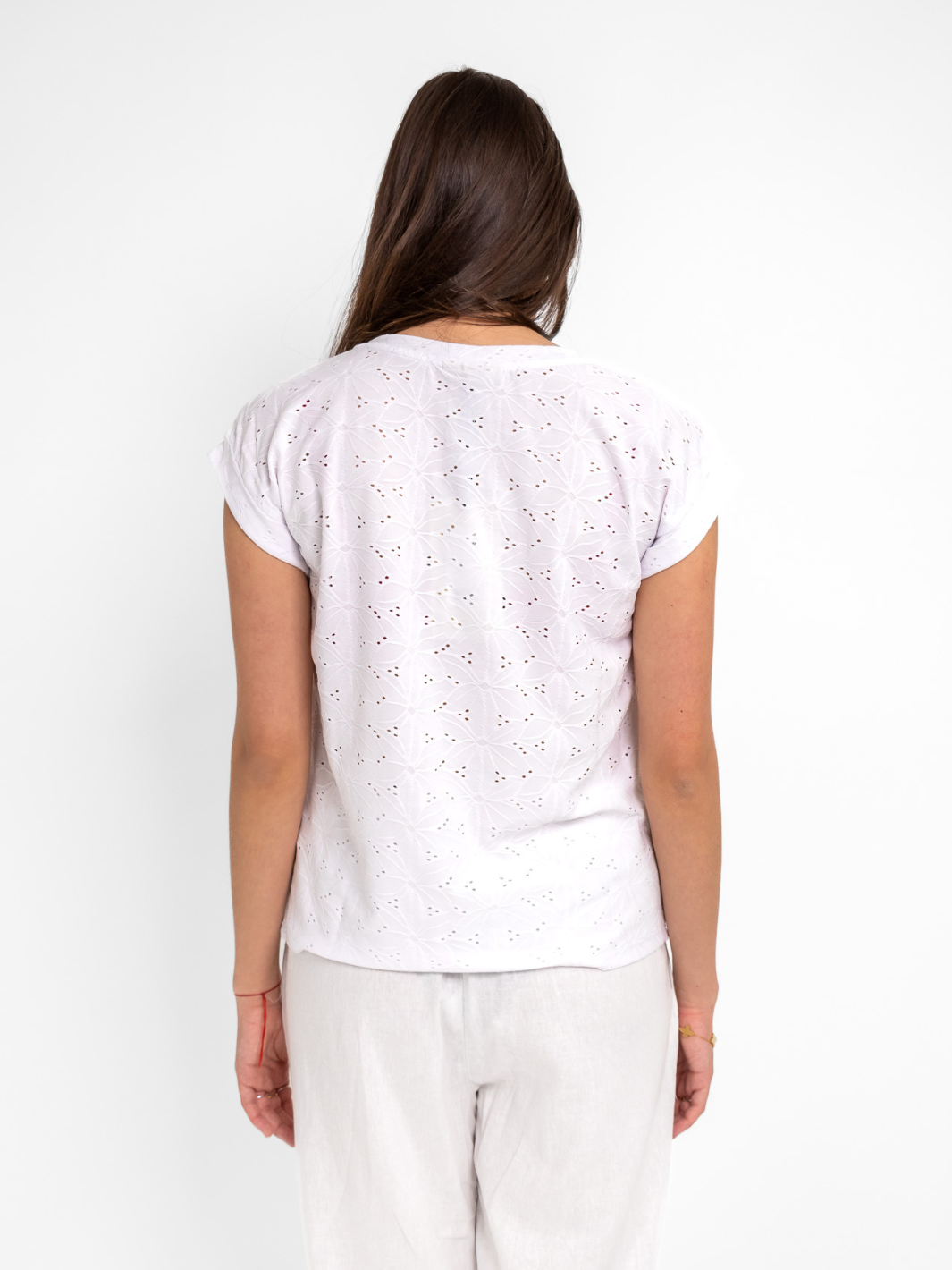 Freequent Flower Top In White-Nicola Ross