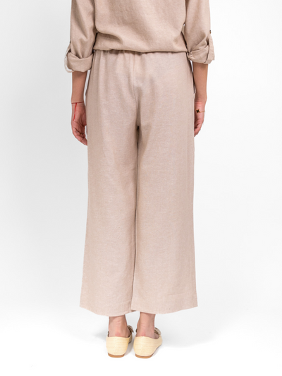 Freequent Linen Trousers In Sand-Nicola Ross