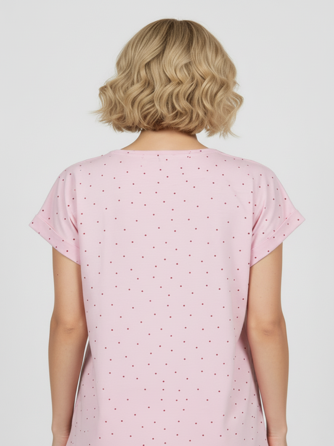 Freequent T-Shirt In Pink Polka Dot 207663-Nicola Ross