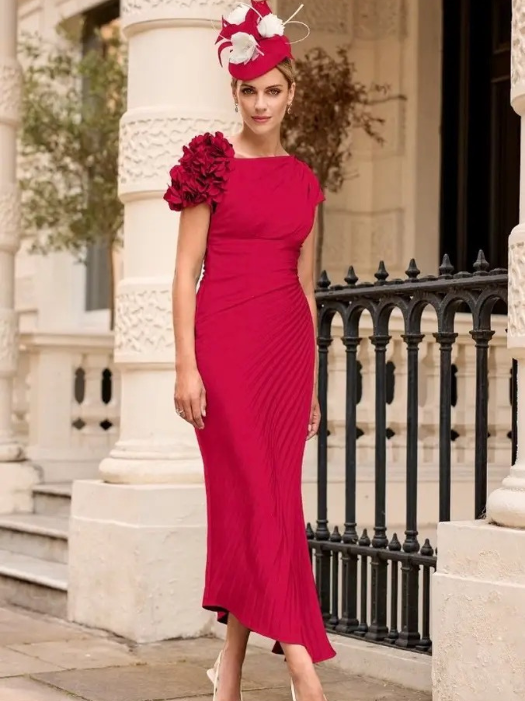 John Charles Dress 66666 In Ruby Pink-Mother of the bride- mother of the groom -Nicola Ross